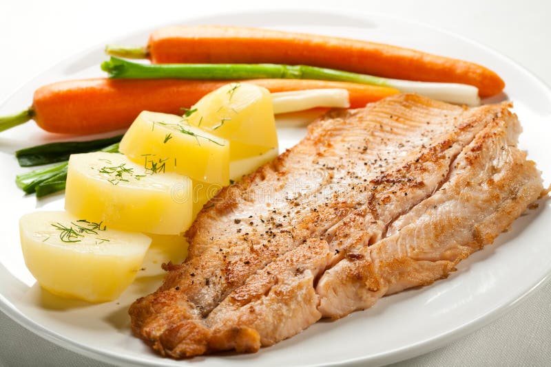 Fish dish stock photo. Image of grill, meat, delicious 16425520