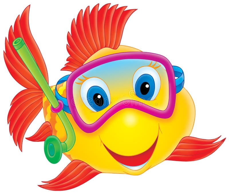 Fish diver royalty free illustration Fish diver royalty free illustration