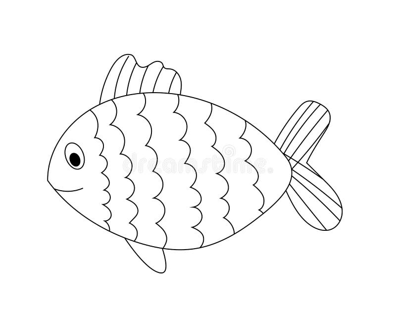 cute fish outline