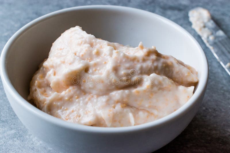 Fish Egg Paste Tarama Made with Caviar / Taramasalata Stock Photo