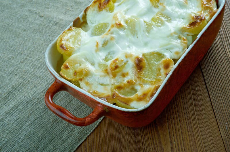 Fish And Fennel Potato Pie stock image