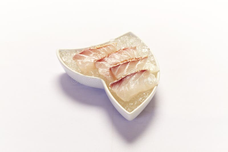 Fish fillet over white stock images