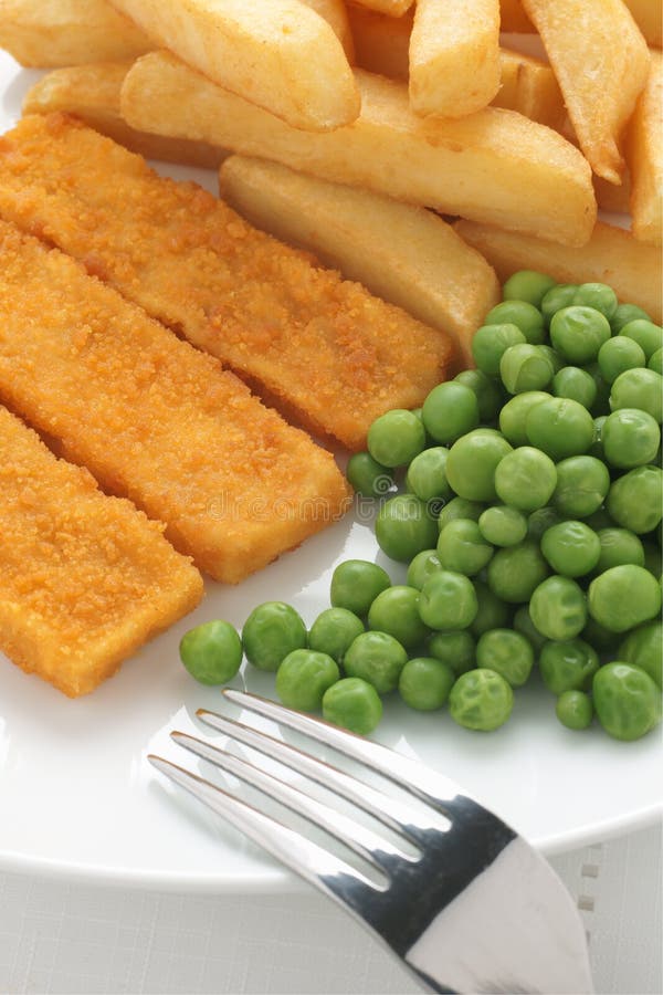 Fish Fingers and Chips stock image. Image of fingers 10490329