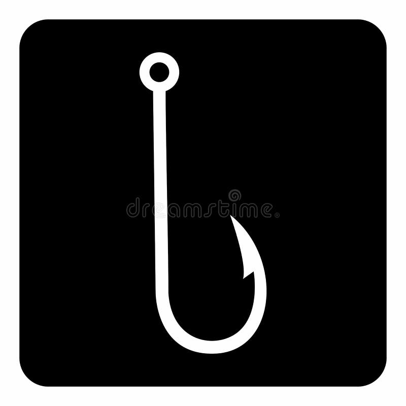 Fish hook icon stock illustration. Illustration of fishhook 191626924