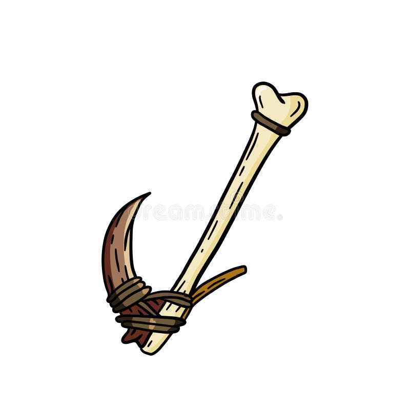 Stone Age Neanderthal Primitive Harpoon Fishing Tool Vector Stock Vector -  Illustration of craft, fish: 105759135