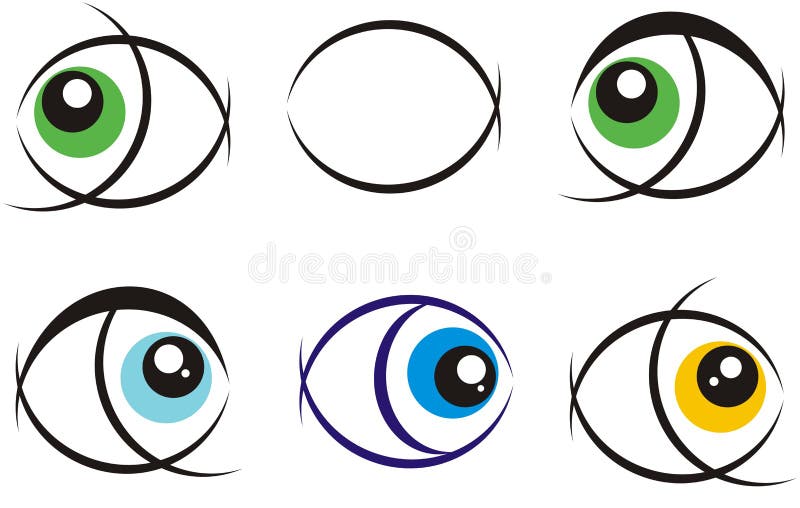 Download Fish Icons With Big Eye On A White Backdrop Stock Vector - Illustration of isolated, black ...