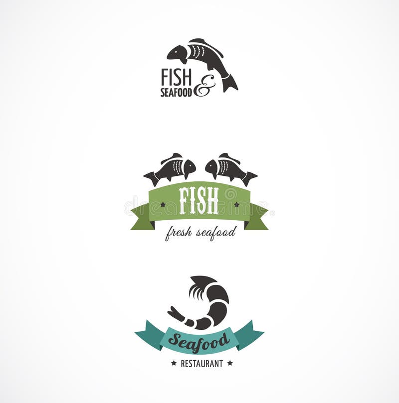 Fish icons and elements vector illustration