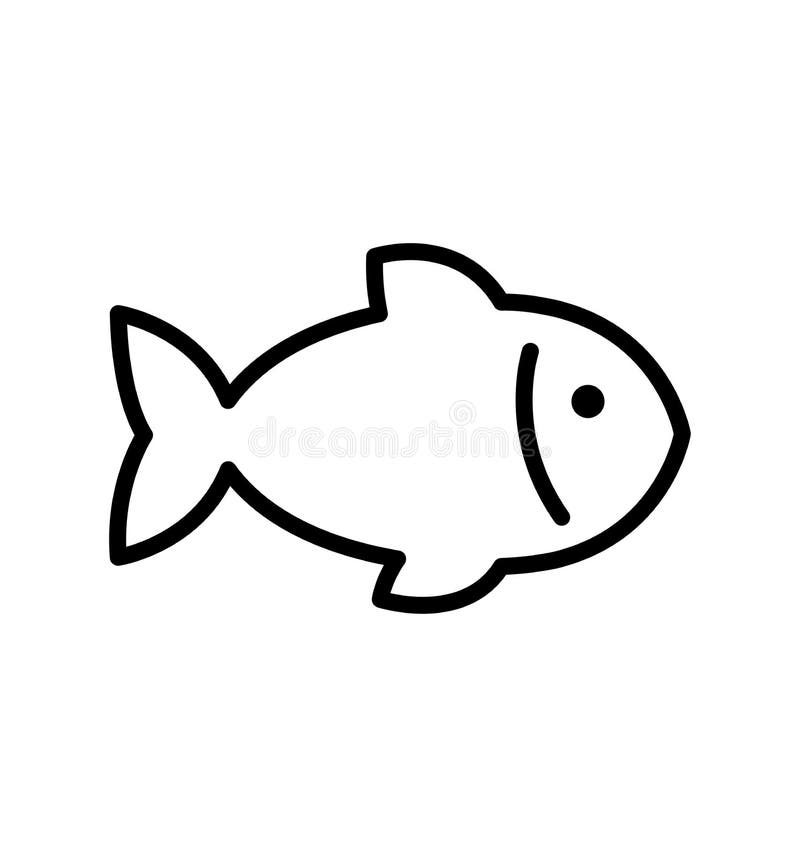 Fish line icon vector illustration eps 10 isolated stock illustration
