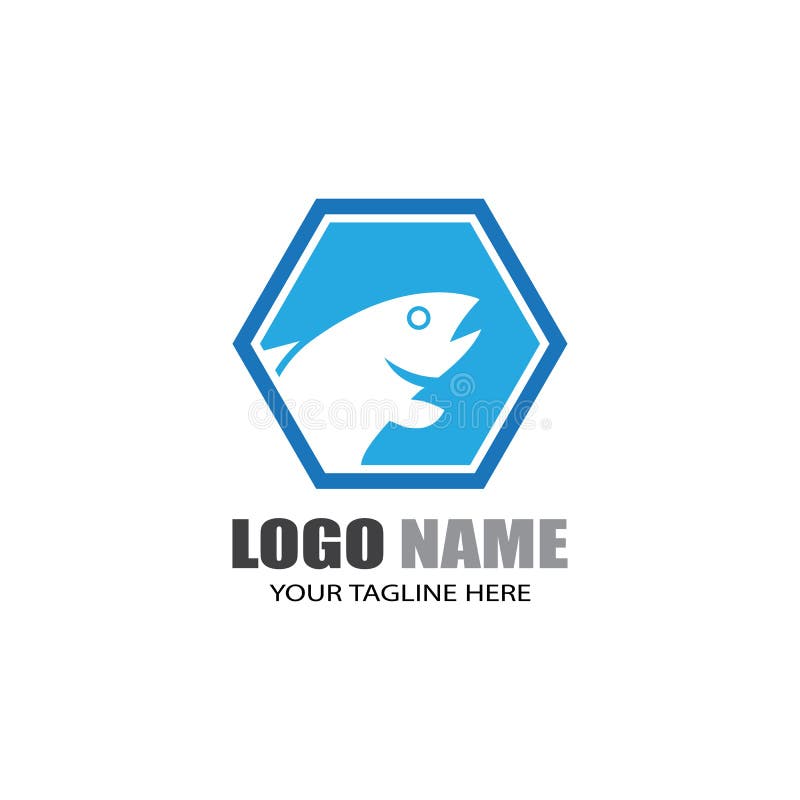 Fish logo template stock vector. Illustration of outline 209582650
