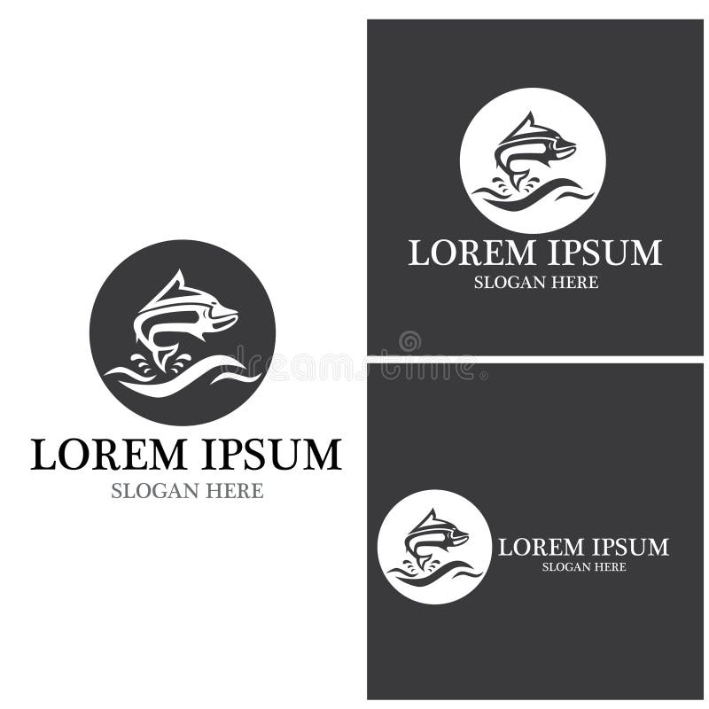 Fish logo template stock illustration. Illustration of black 270817163