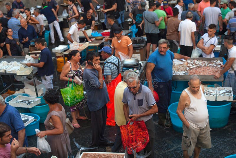 Fish market, Catania editorial stock image. Image of street 61335924