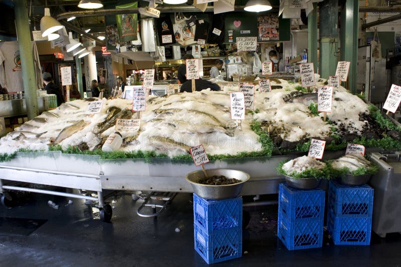 Fish Market, Pike Place Market, Seattle Editorial Stock Image Image