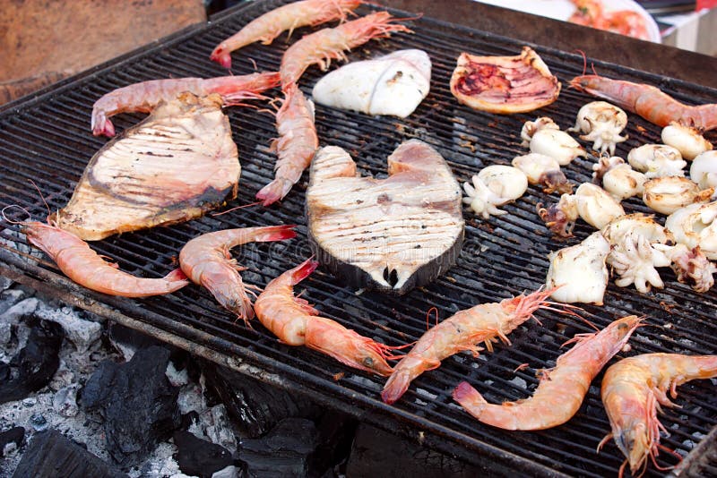 Fish mixed grill stock photo. Image of steak, roasted 11611704