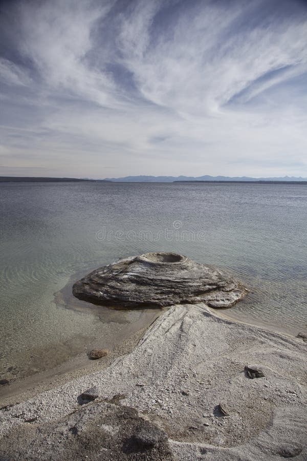 Fish Pot Hot Springs in Yellowstone, Wyoming Stock Image - Image