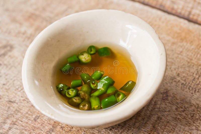 Chilli with Fish SaucePrik Nam Pla Selective Focus. Stock Image Image