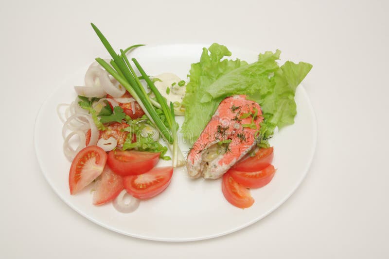 Fish with sauce stock photo. Image of garlic, eating, fungus 1728384