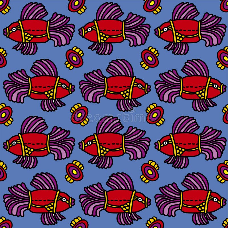 Fish seamless background