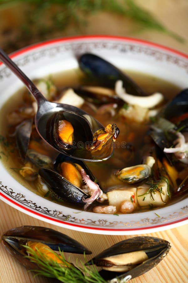 Fish soup with dill