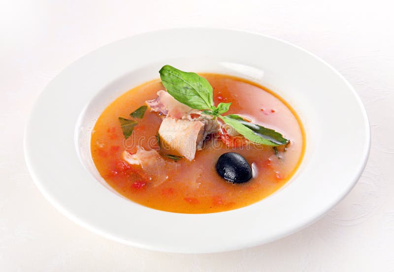 Fish soup vith vegetable stock image. Image of vegetable 16800795