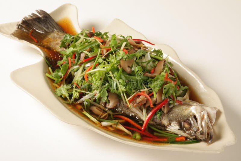 Fish with soy sauce stock photo. Image of fresh, garlic 27212680