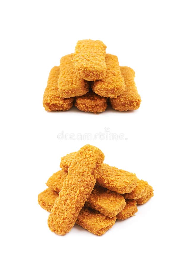 Fish Stick in Breadcrumbs Isolated Stock Photo Image of breaded