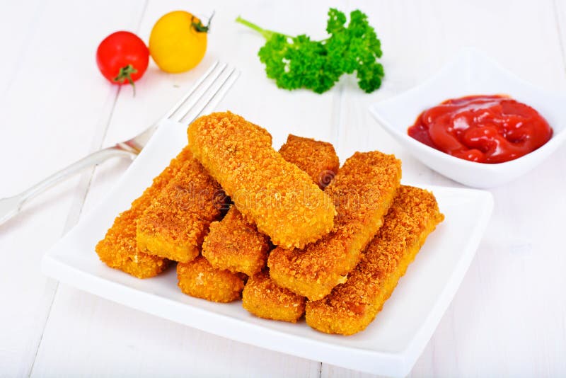 Fish sticks breaded stock photo. Image of cooking, dish 75921560