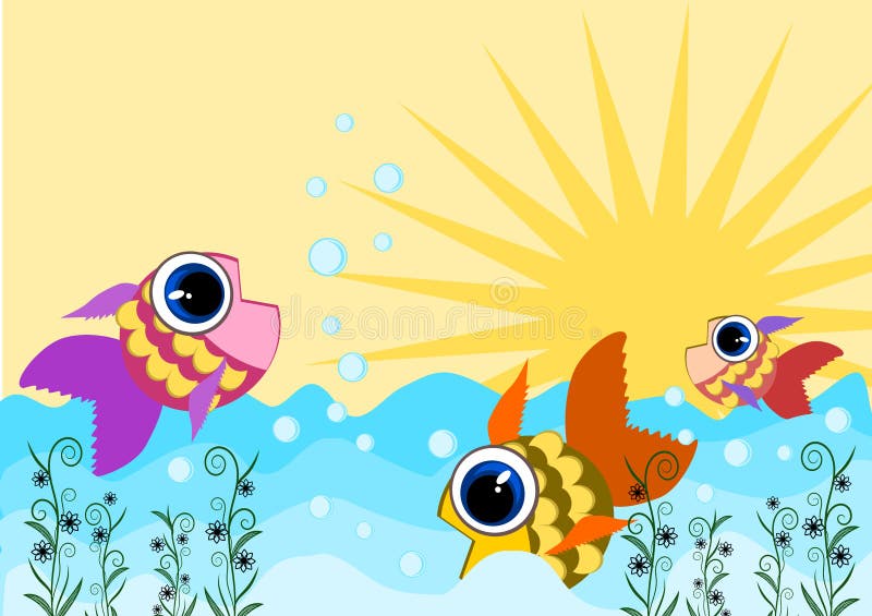 Fish swimming stock illustration Fish swimming stock illustration