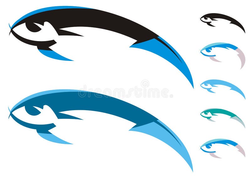Fish symbols royalty free illustration