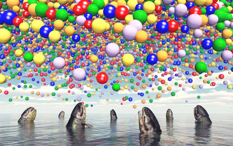 Fish and toy balloons