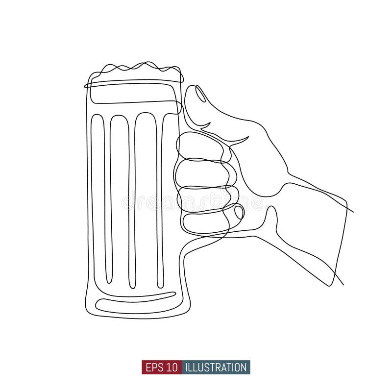 Hand Holding Beer Hand Drawing Stock Illustrations 546 Hand Holding