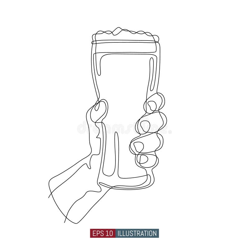 Hand Holding Beer Hand Drawing Stock Illustrations 546 Hand Holding