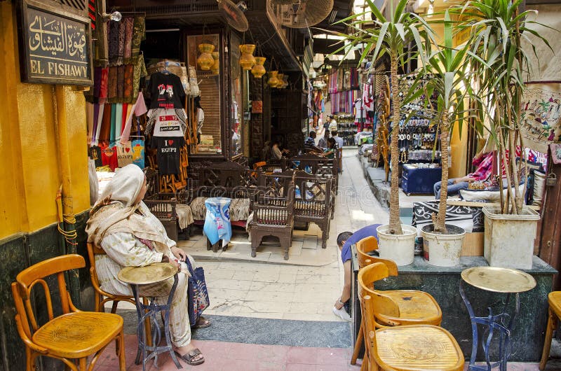 Fishawy καφές EL στο παζάρι Αίγυπτος του Καίρου