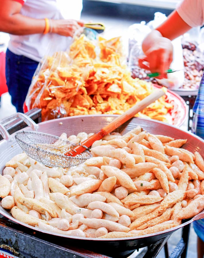 Fishball street foods stock image. Image of cooking - 103858775