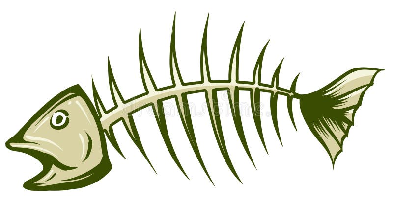 Download Fishbone stock vector. Illustration of black, fishbone ...