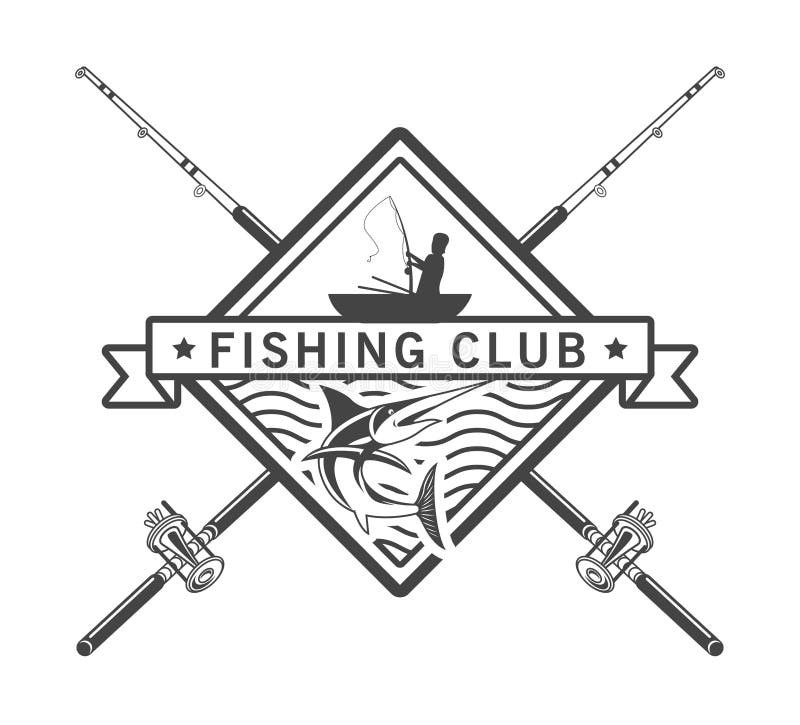 Fishing Rods Emblem Stock Illustrations 181 Fishing Rods Emblem Stock
