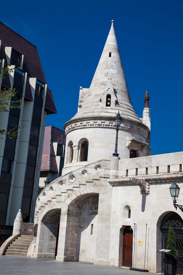 Fisherman Bastion a terrace located on the Buda bank of the Danube at the Castle hill royalty free stock photos Fisherman Bastion a terrace located on the Buda bank of the Danube at the Castle hill royalty free stock photos