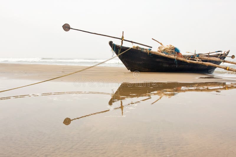 Fisherman boat at the beach