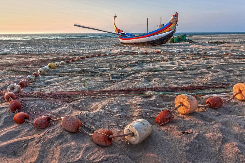 Fisherman boat and net