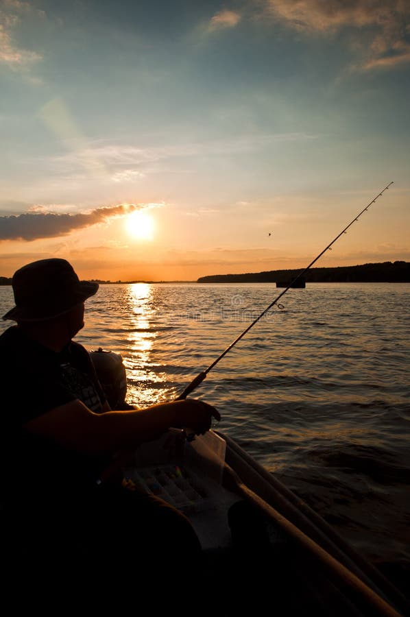 Fisherman on evening