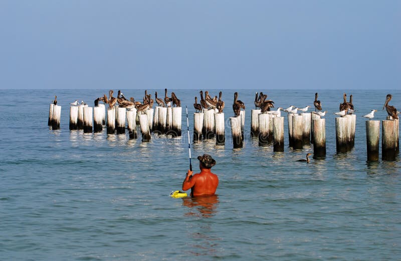 Fisherman on the Florida coast