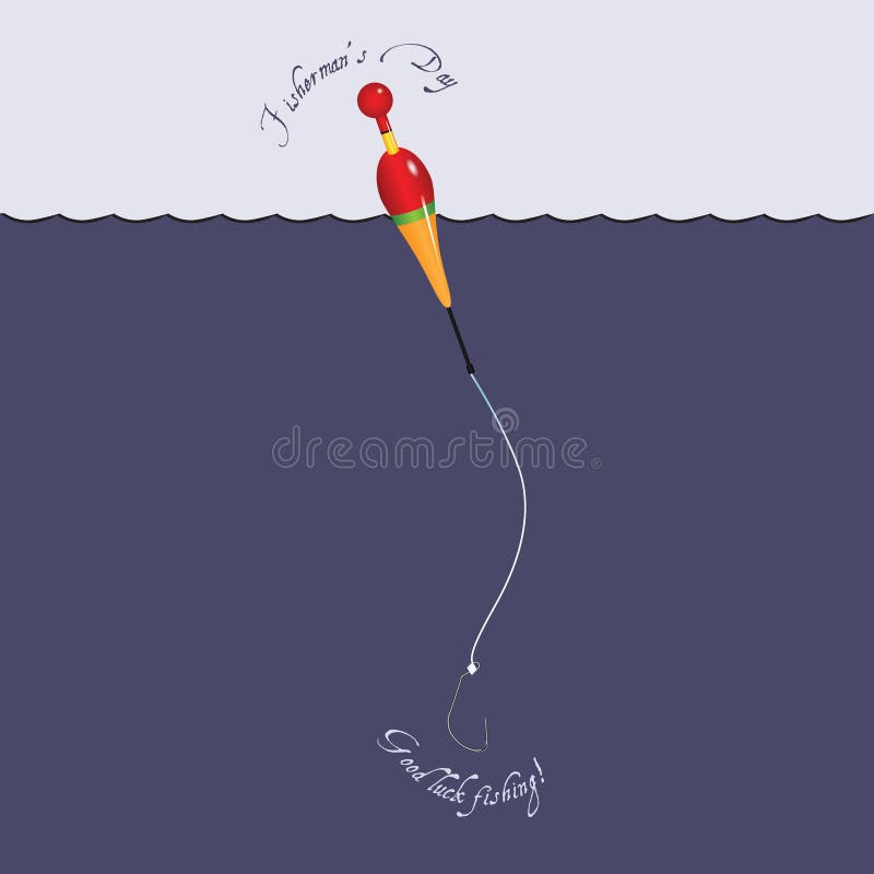 Good luck fishing stock vector. Illustration of ideas - 120108855