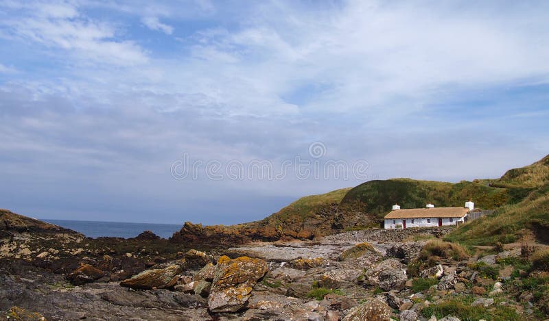 Thatched cottage at Niarbyl on the Isle of Man