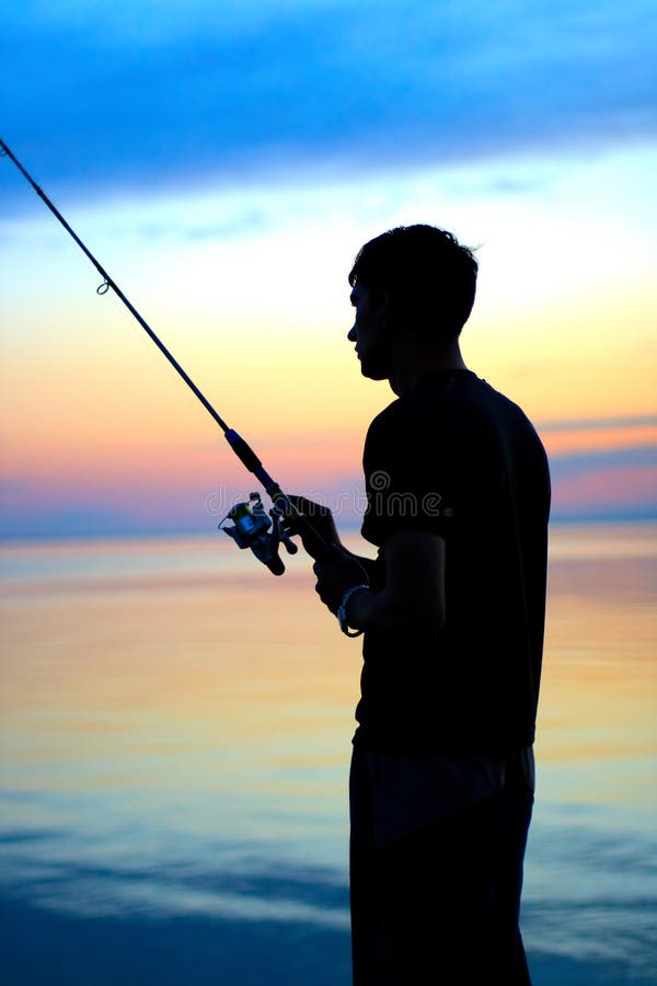 Fisherman silhouette