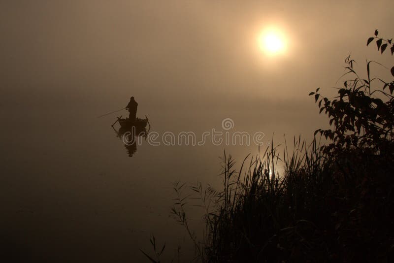 Fisherman silhouette