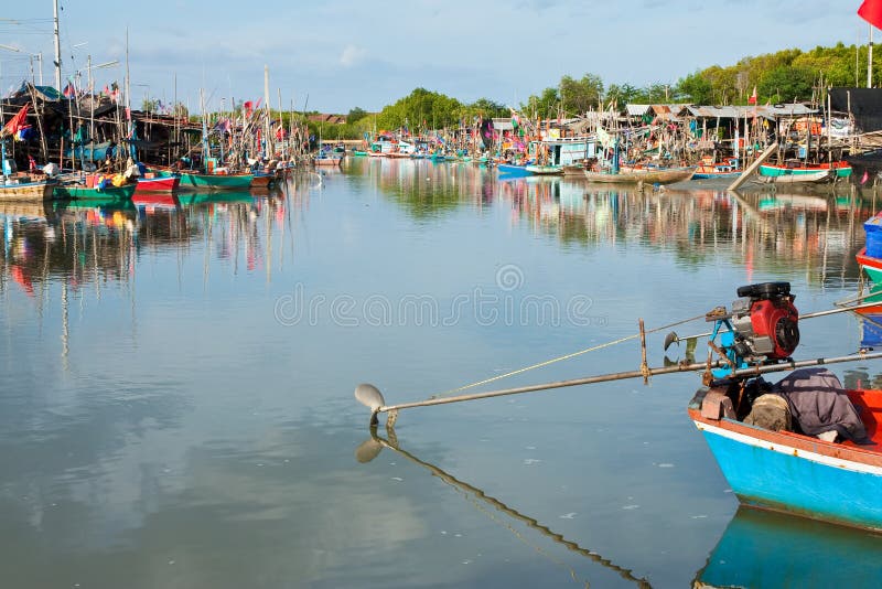 Fisherman village in middle of Thailand