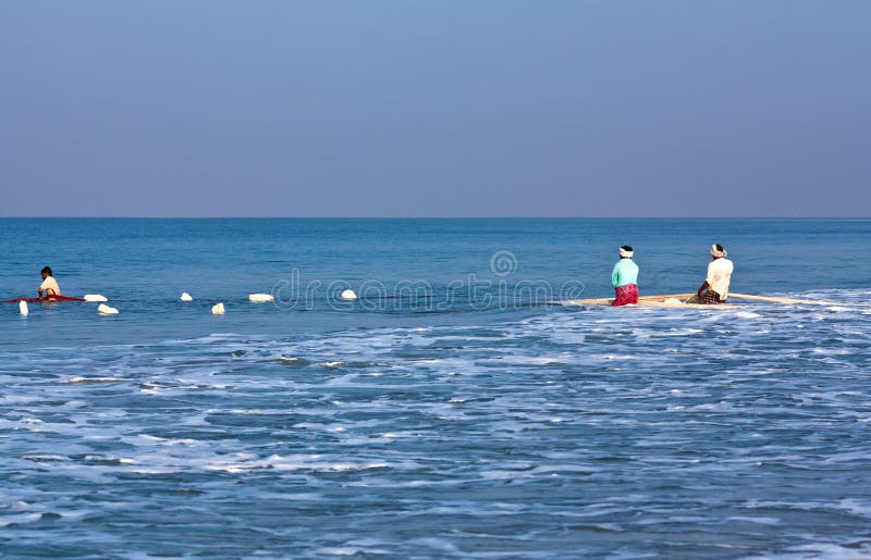 Fishermans with nets