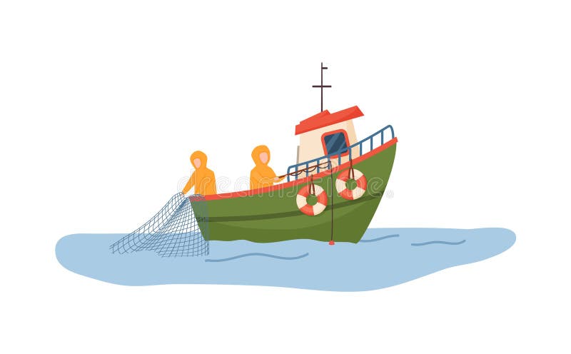 Fishing Boat Nets Vector Stock Illustrations – 184 Fishing Boat