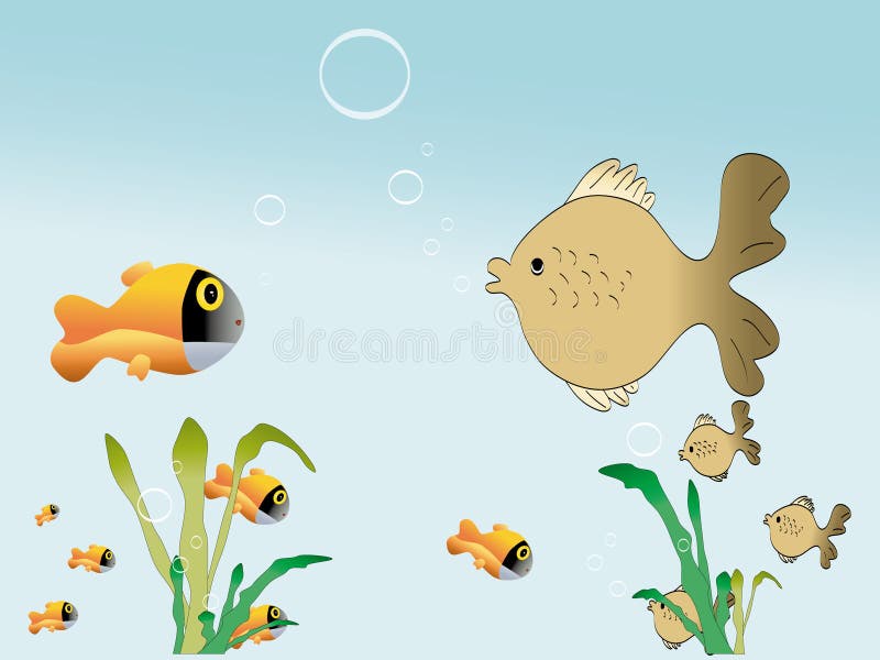 Fishes and float grass