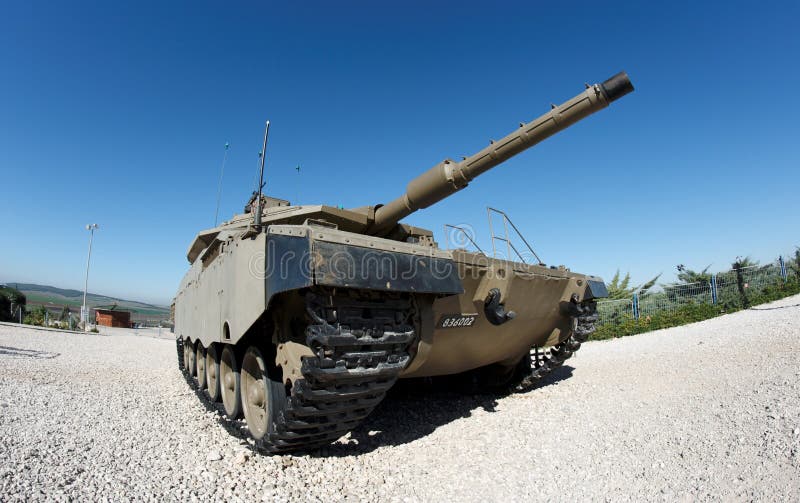 Fisheye view of Israeli Merkava tank