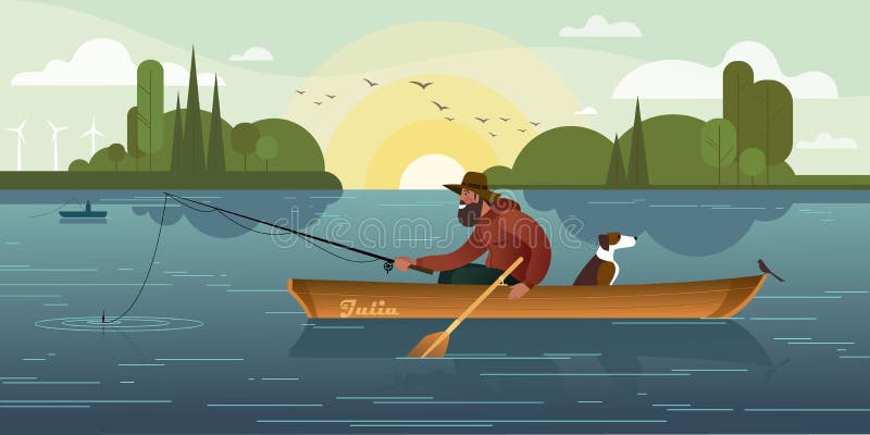 340+ Bearded Man Fishing Stock Illustrations, Royalty-Free Vector